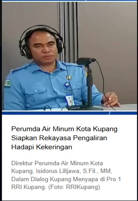 Perumda Air Minum Kota Kupang Siapkan Rekayasa Pengaliran Hadapi Kekeringan